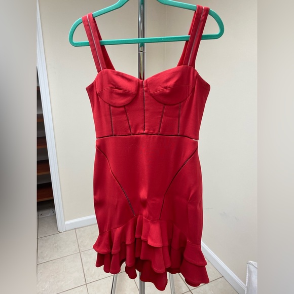 Jonathan Simkhai Sheer Trim Ruffled Crepe Minidress - Picture 8 of 14